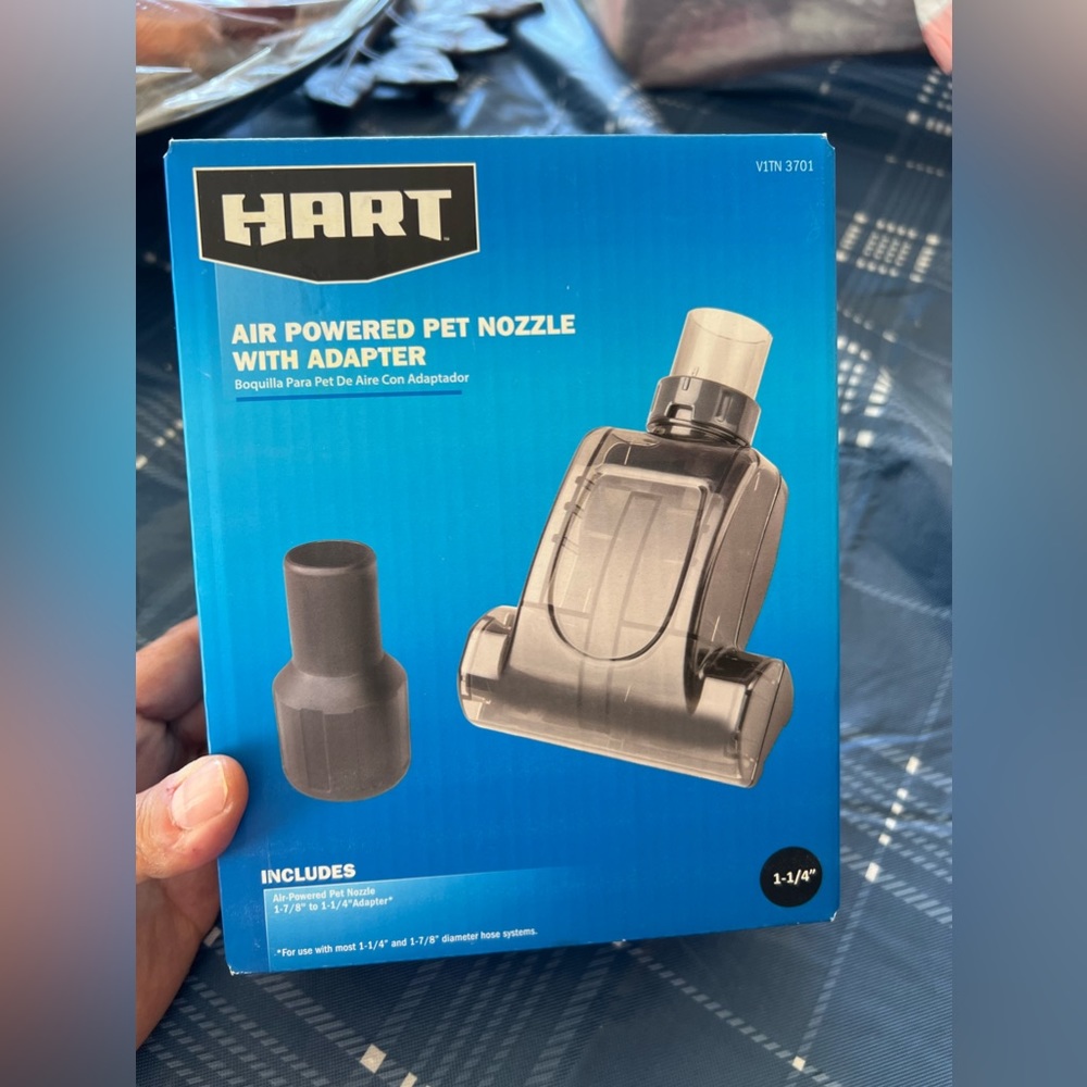 Hart V1TN 3701 Air Powered Pet Nozzle W/Adapter, 1-1/4 Inches New ITEM,open box